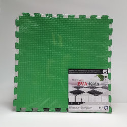 Мягкий пол EVA KIDS, коврики-пазлы 50х50x1.0 см, зеленые