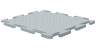 Резиновая плитка на пазлах RUBBLEX PUZZLE 1000х1000х15 мм, серая