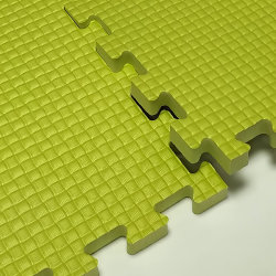 Мягкий пол, коврики-пазлы 50х50x2.0 см. Желтый.