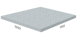 Резиновая плитка RUBBLEX STANDART, 100x100 см, серая