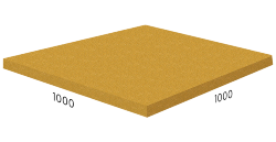 Резиновая плитка RUBBLEX STANDART, 100x100 см, песочная