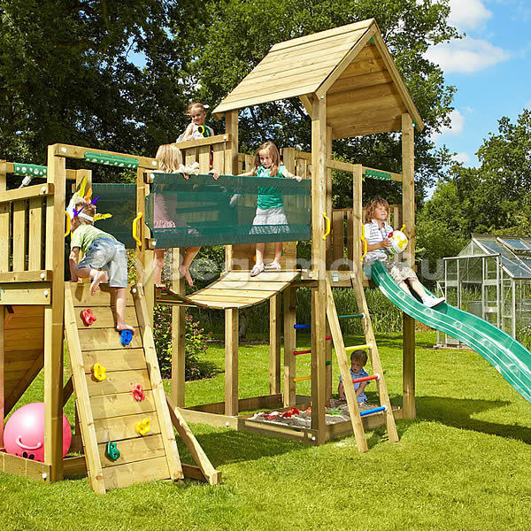 Детский игровой городок Jungle Gym Palace + Bridge Module