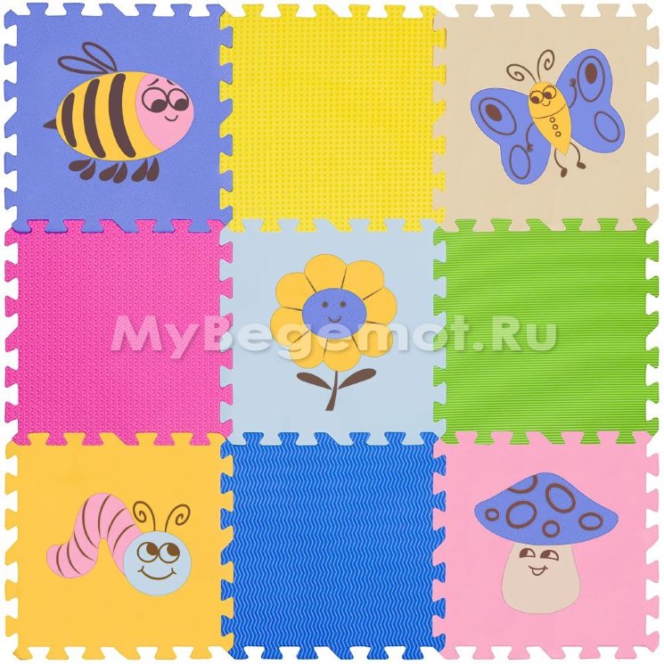 Набор мягких плиток коврик-пазл Funkids™ "Поляна-10"