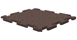 Резиновая плитка на пазлах RUBBLEX PUZZLE 1000х1000х10 мм, темно-коричневая