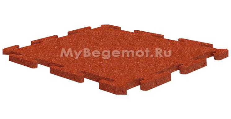 Резиновая плитка на пазлах RUBBLEX PUZZLE 1000х1000х10 мм, терракот