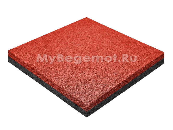 Резиновая плитка M-KORT STANDART, 500x500х20 мм, терракот