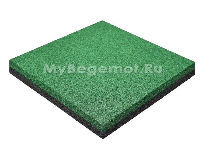 Резиновая плитка M-KORT STANDART, 500x500х40 мм, зеленая