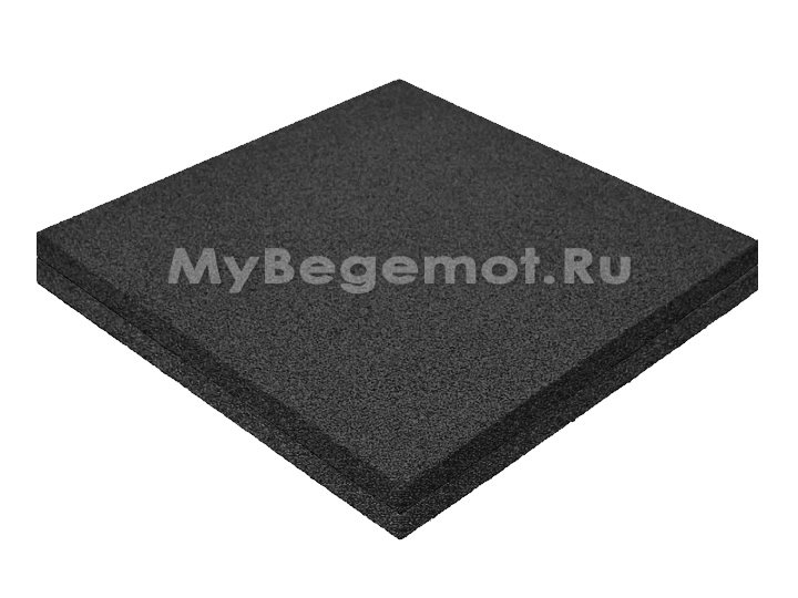 Резиновая плитка M-KORT STANDART, 500x500х40 мм, черная